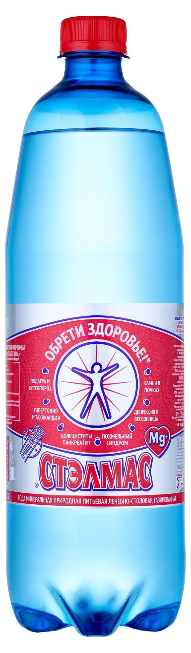 Вода минеральная Stelmas Mg с газом, 1 л