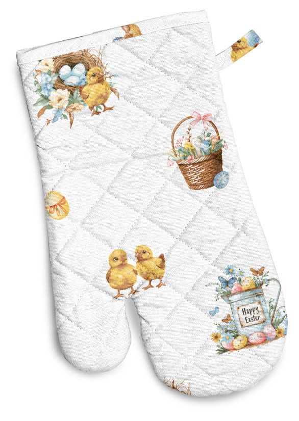 Рукав-прихватка Лен Наш Пасха цыплята, 18х30 см