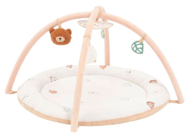 Коврик развивающий Mothercare Медвежонок с подвесными игрушками, 80х60х80 см