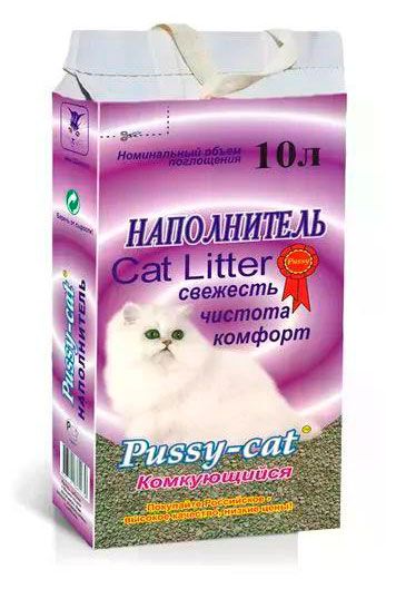 Наполнитель для кошачьего туалета Pussy-Cat Cat Litter комкующийся 10 л 340₽