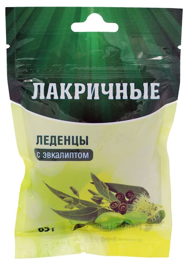 Леденцы Аклен Лакричные с эвкалиптом, 20 шт