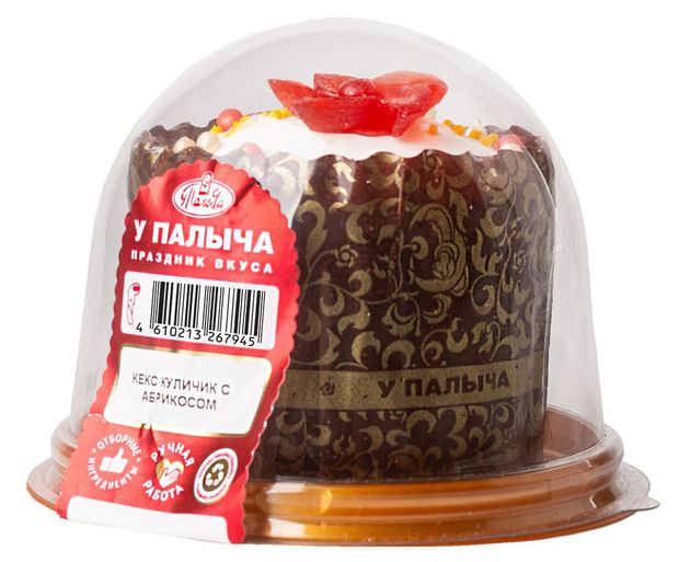 Кулич пасхальный У Палыча Пасха Кекс с абрикосом, 110 г