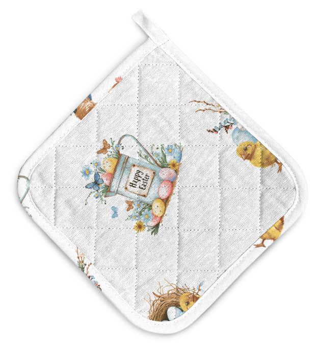 Прихватка Лен Наш Пасха цыплята, 18х18 см