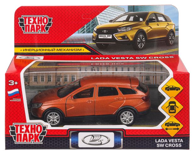 Машина металлическая Технопарк Lada Vesta SW Cross, 1 шт в ассортименте