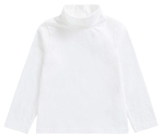 Футболка для девочки Mothercare с длинным рукавом белая, р.86-140