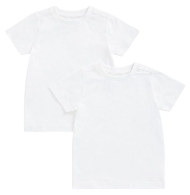 Футболка для мальчика Mothercare белая 2 шт, р.80-140