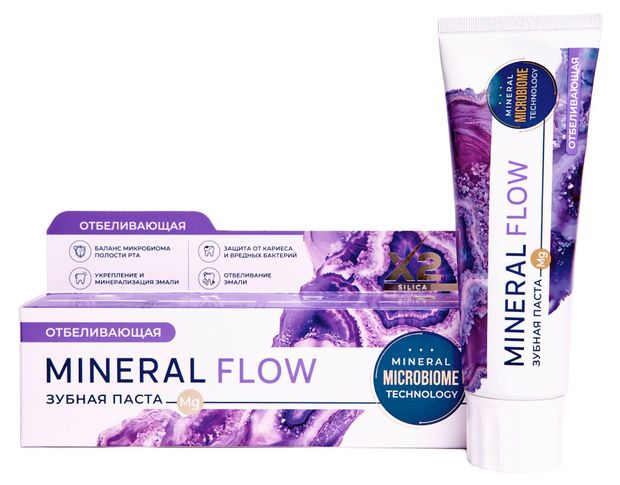 Зубная паста PSLAB Mineral Flow Отбеливающая, 100 г