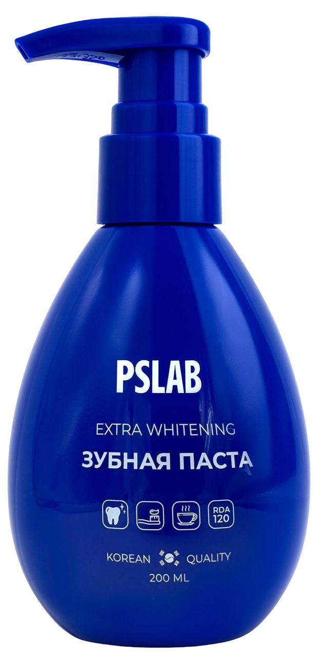 Зубная паста PSLAB Extra Whitening Отбеливающая, 200 мл