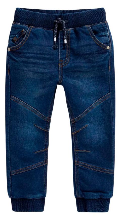 Джинсы для мальчика Mothercare с манжетами на резинке темно-синие, р.80-140