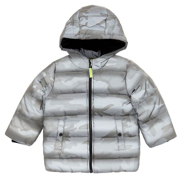 Куртка для мальчика Mothercare Камуфляж утепленная серая, р.92-140