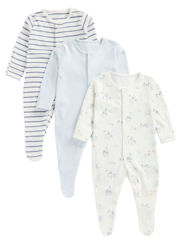 Комбинезоны для новорожденных Mothercare 3 шт, р.44-86