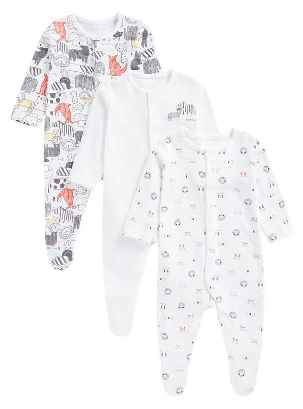 Комбинезоны для новорожденных Mothercare 3 шт, р.50-86
