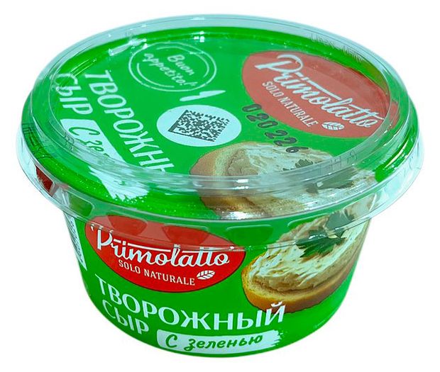 Сыр творожный Primolatto с зеленью 60% БЗМЖ, 130 г