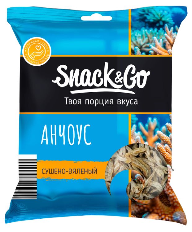 Анчоус Snack&Go сушено-вяленый, 36 г