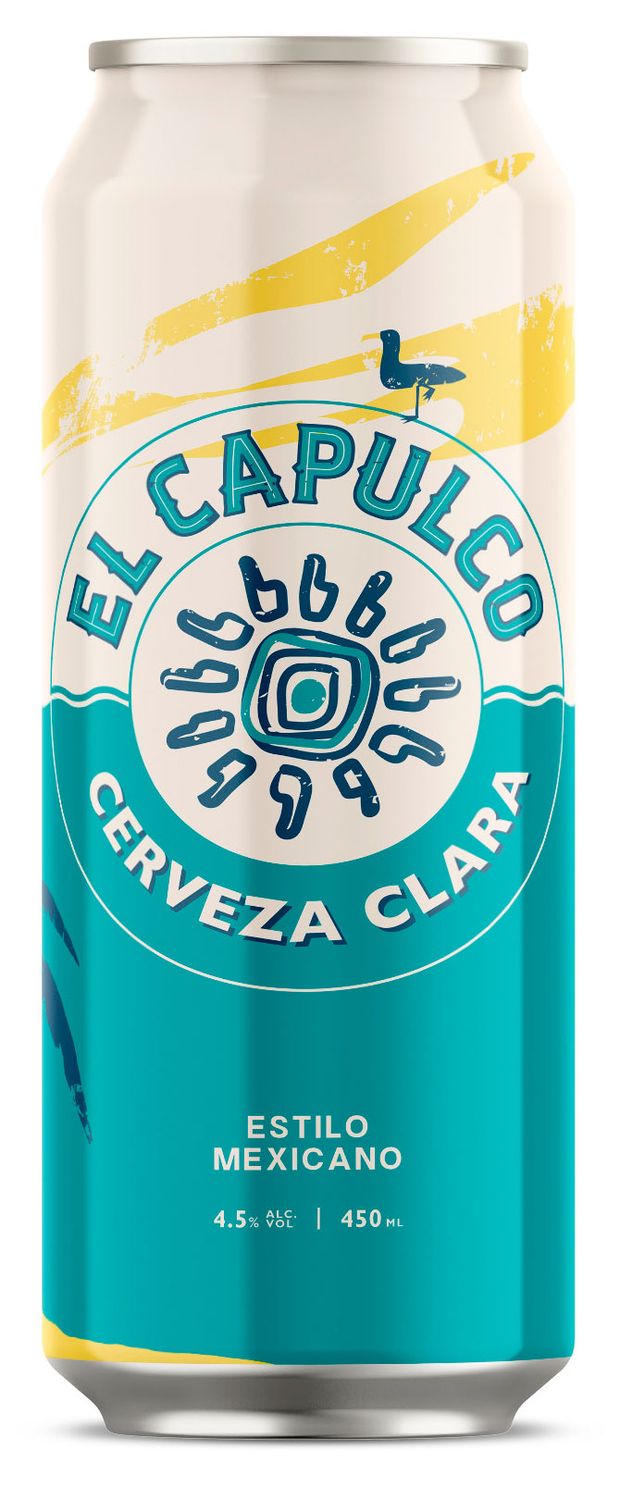 Напиток пивной EL Capulco Cerveza Clara Estilo Mexicano фильтрованный 4,5%, 450 мл