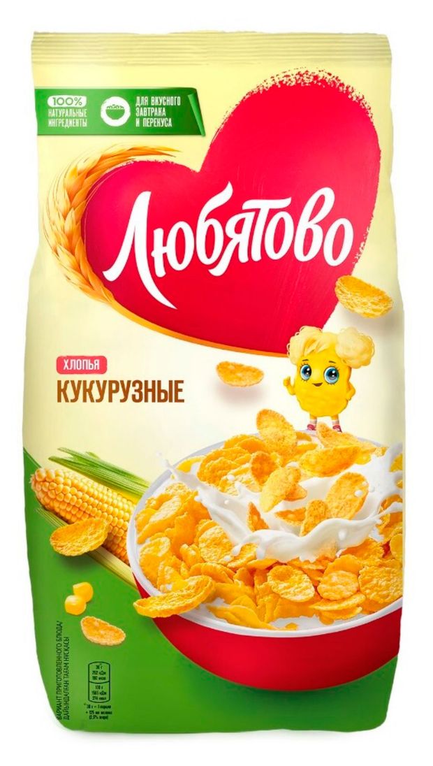 Готовый завтрак Любятово хлопья кукурузные, 300 г