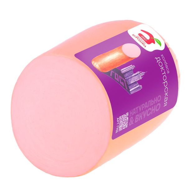 Колбаса вареная Мясной дом Бородина Докторская из свинины и говядины без глютена ГОСТ, 500 г