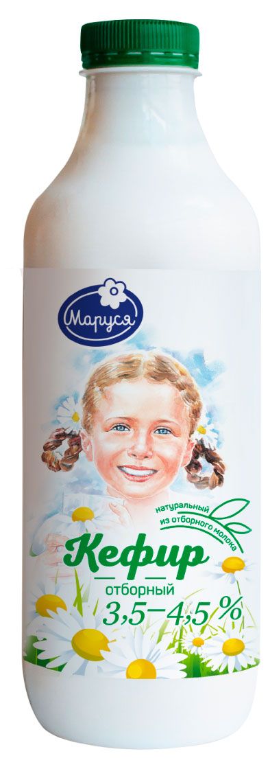 Кефир Маруся отборный 3,5-4,5% БЗМЖ, 930 г