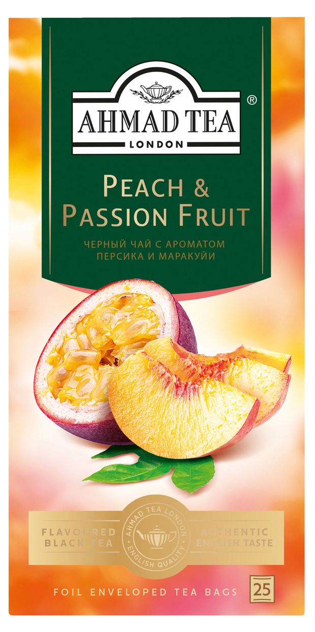 Чай черный Ahmad Tea Персик-Маракуйя, 25x1,5 г