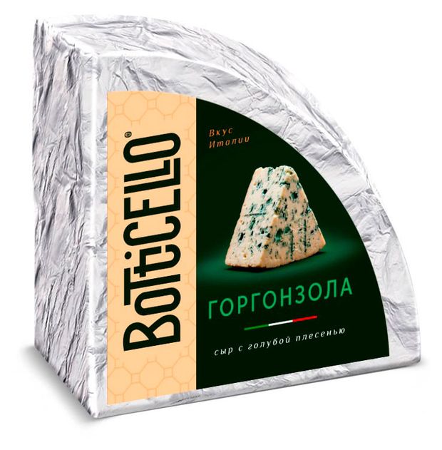 Сыр мягкий с голубой плесенью Gorgonzola Горгонзола Botticello 50% БЗМЖ, вес