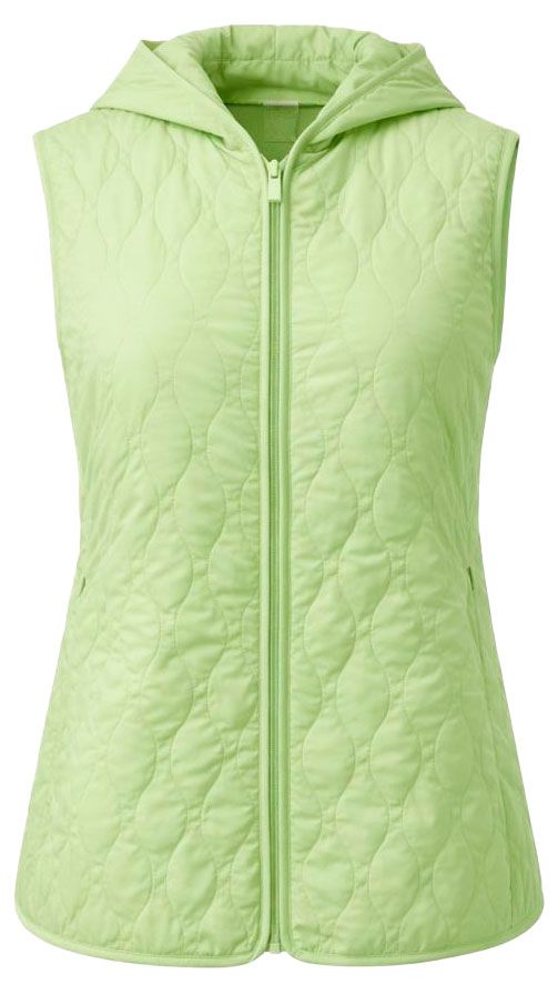 Жилет женский InExtenso удлиненный с капюшоном светло-зеленый, р.S-XXL