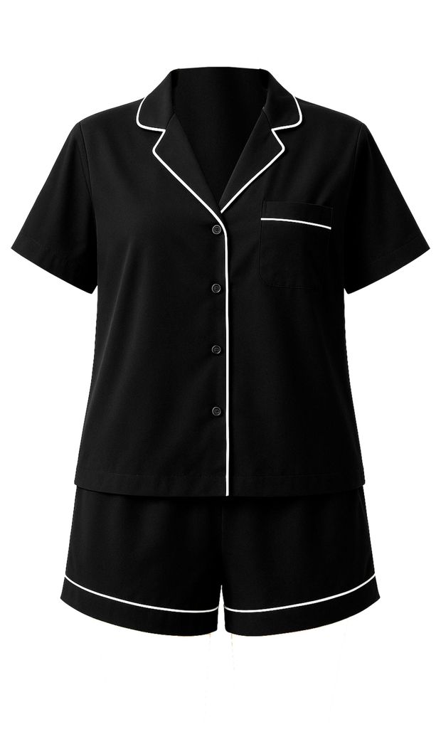 Пижама женская InExtenso с коротким рукавом черная, р. S-XXL