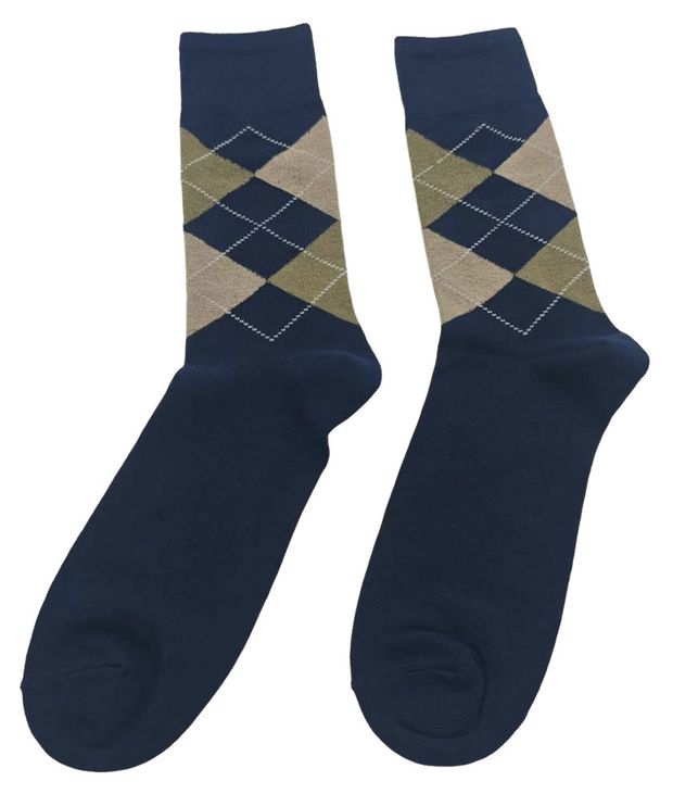 Носки мужские темно-синие ромбы, р 39-44