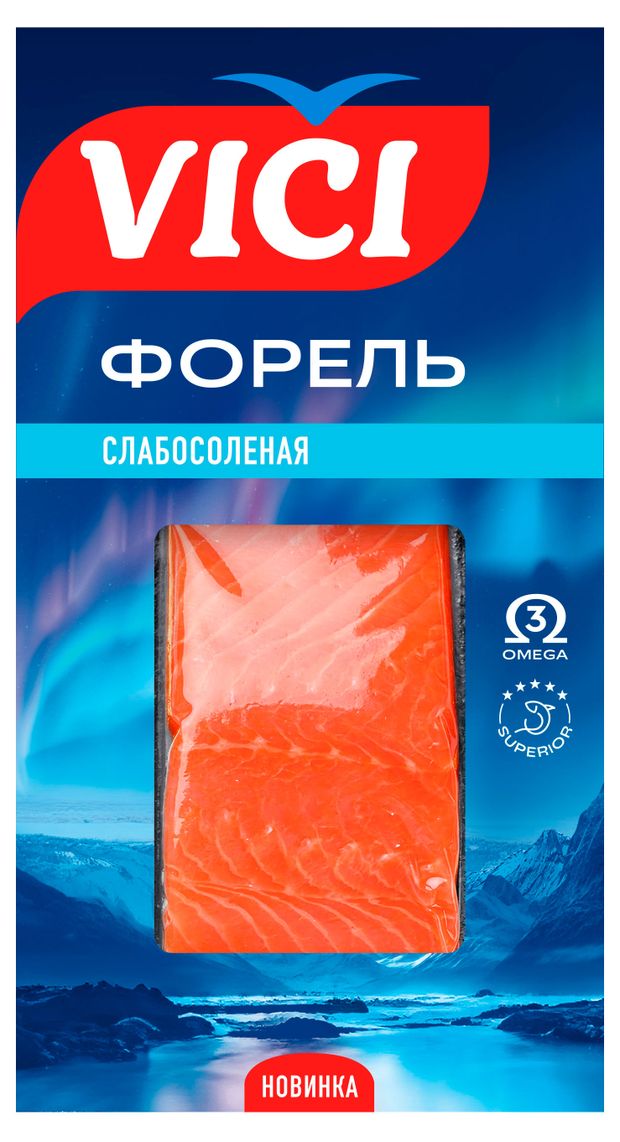 Форель слабосоленая VICI филе-кусок 150 г 300₽