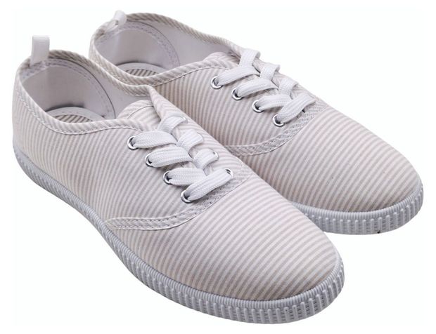 Кеды женские InExtenso белые в бежевую в полоску, р 36-41