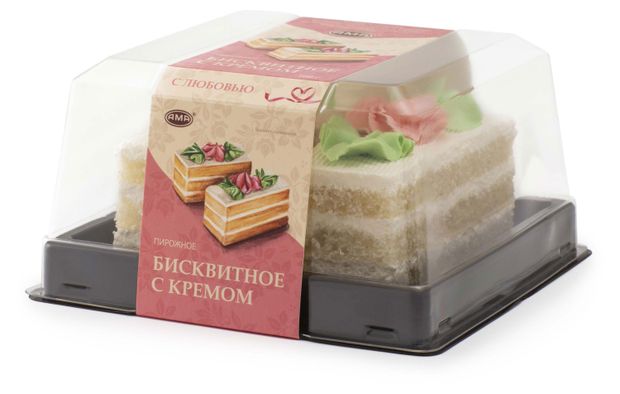 Пирожное бисквитное АМА с кремом охлажденное, 160 г