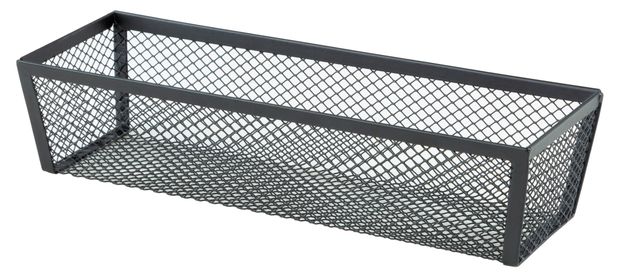 Корзина для хранения Actuel металлическая черная, 23x8x5 см