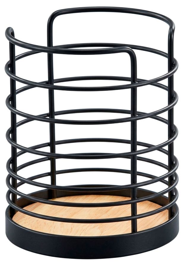 Держатель металлический для посуды Actuel черный, 9,5x9,5x14 см