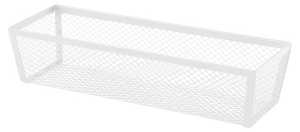 Корзина для хранения Actuel металлическая белая, 23x8x5 см