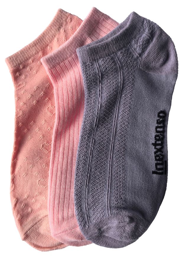 Носки женские InExtenso Ассорти укороченные 3 пары, р. 35/38 - 39/42