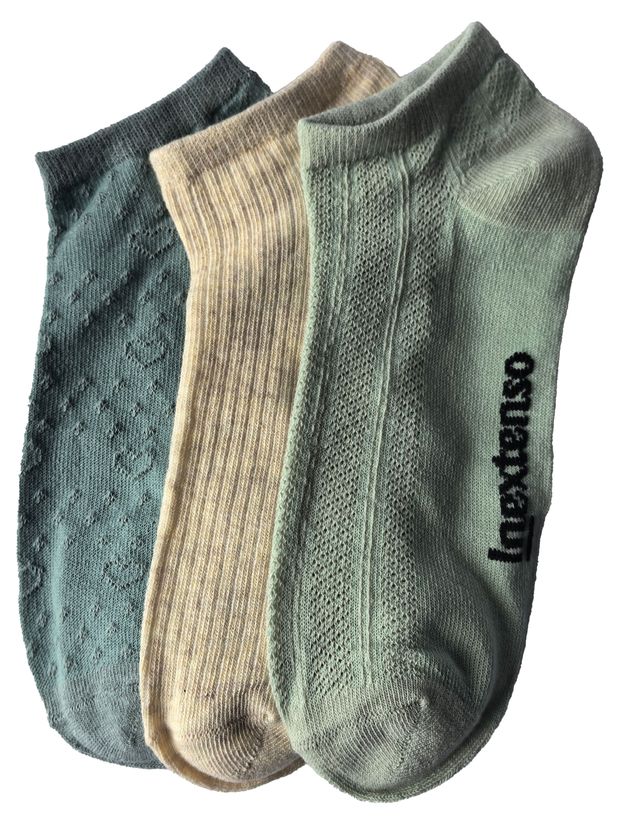 Носки женские InExtenso Ассорти укороченные 3 пары, р. 35/38 - 39/42