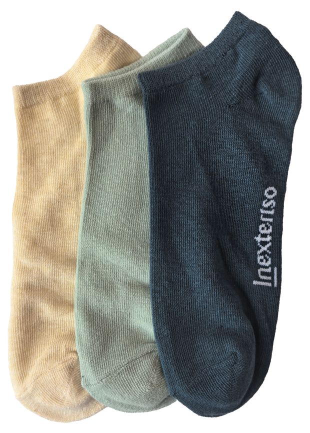 Носки женские InExtenso Ассорти укороченные 3 пары, р. 35/38 - 39/42