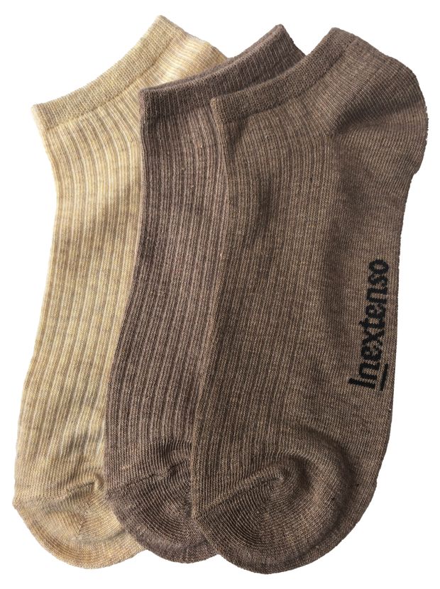 Носки женские InExtenso Ассорти укороченные коричневые 3 пары, р. 35/38 - 39/42