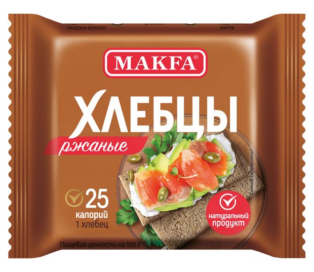 Хлебцы ржаные Makfa запеченные 60 г 43₽