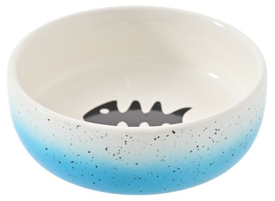 Миска для кошек керамическая Рыбка, 13,4х4 см