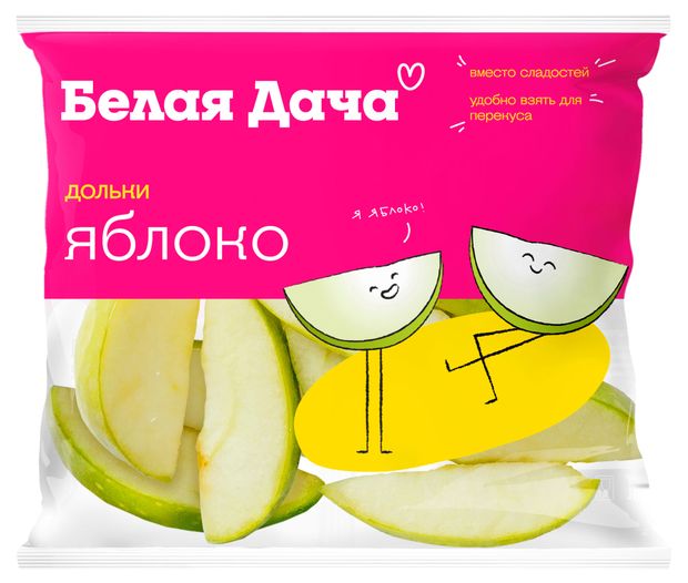 Яблочные дольки Белая Дача, 80 г