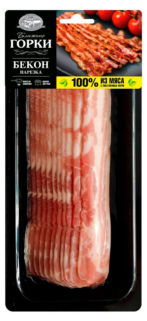 Бекон из свинины Ближние горки охлажденный, 260 г