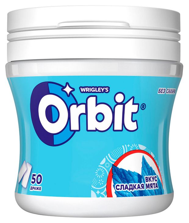Жевательная резинка Orbit Сладкая мята без сахара, 68 г