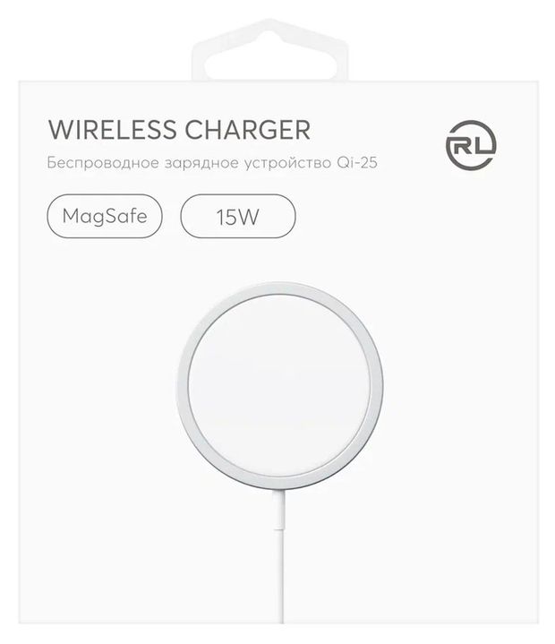 Беспроводное зарядное устройство Red Line Wireless Charger QI-25 белый 1000₽