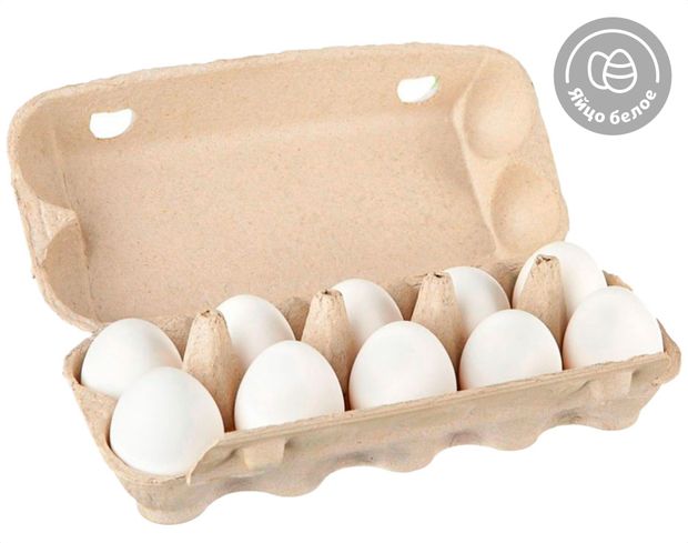 Социальный товар Яйцо куриное С1 белое, 10 шт