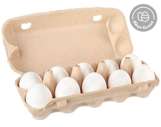 Социальный товар Яйцо куриное С2 белое, 10 шт
