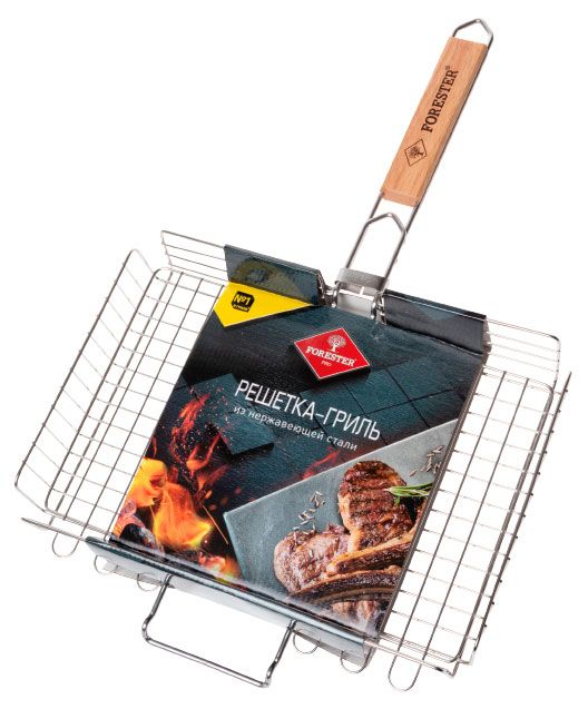Решетка-гриль FORESTER Pro объемная усиленная из нержавеющей стали, 26х38 см