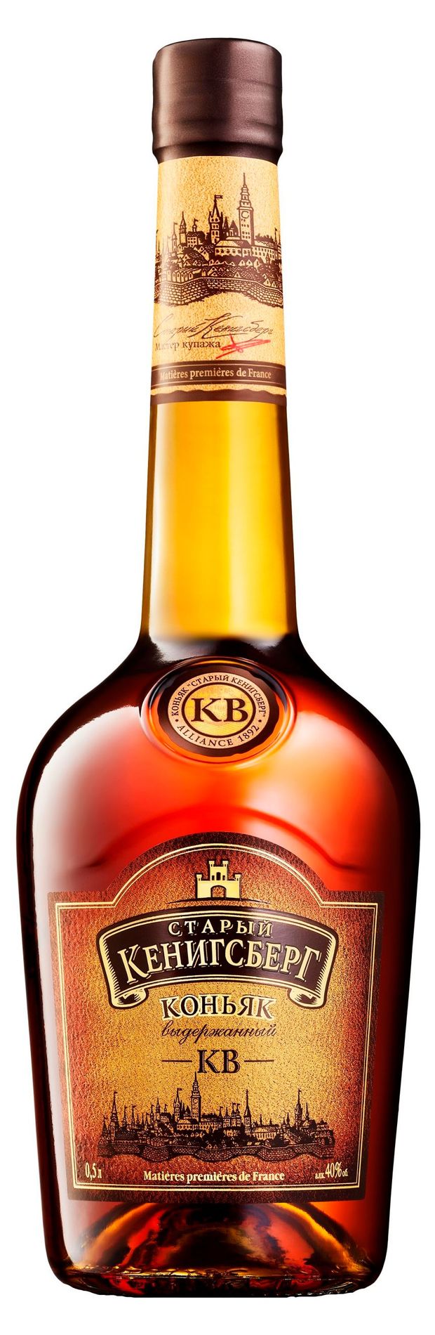 Коньяк Старый Кенигсберг КВ шестилетний Россия, 0,5 л