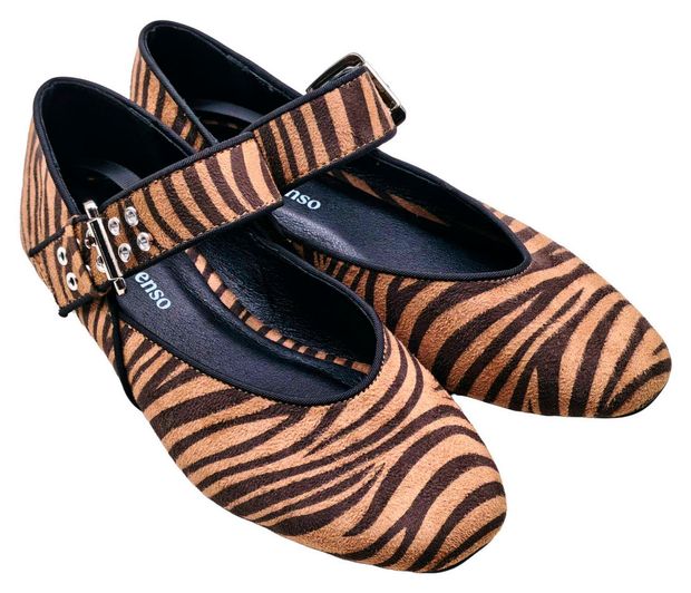 Туфли женские InExtenso коричневые с тигриным рисунком, 36-41