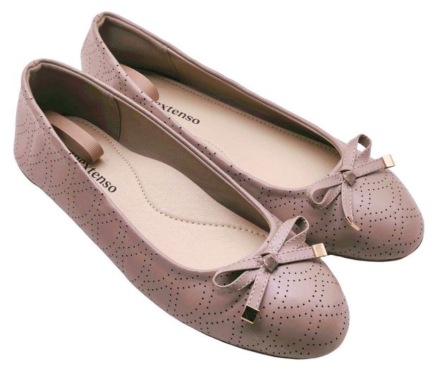 Туфли женские InExtenso бежевые с бантиком, 36-41