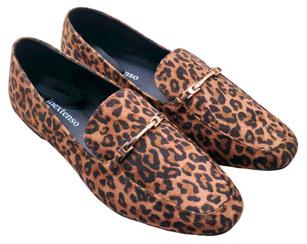 Туфли женские InExtenso коричневые с леопардовым рисунком, 36-41
